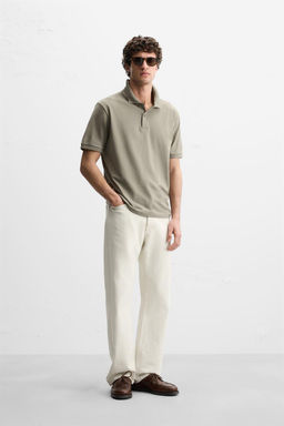 BASIC PIQUE TEXTURE POLO SHIRT - Zara фото 26