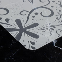 Цена за 12 шт. Салфетка сервировочная на стол «Цветочные узоры» , 42×28 см, цвет белый