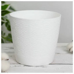 Кашпо Блюз (1,5л) Цв. Белый (Арт. КШ-8681) - Вмс фото 2
