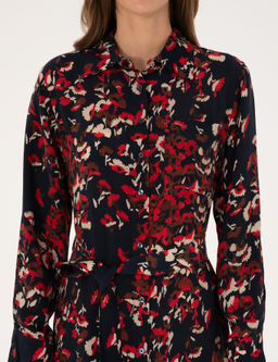 Lacivert Comfort Fit Dokuma Elbise - Pierre cardin фото 5