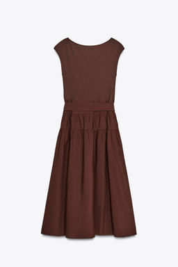 CONTRAST GATHERED DRESS - Zara фото 6