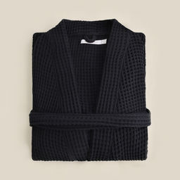 Халат вафельный мужской SL HOME: Boho «Дарк Маре», размер M, хлопок 100%, чёрный