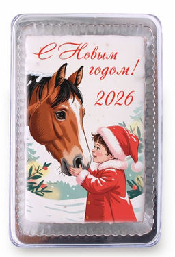 Девочка и лошадь "С Новым годом" 2026 (140 гр)