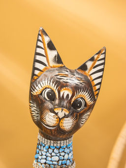 Сувенир «Кошка», 60×14×6 см, дерево, коричневый, МИКС