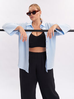 Блузка из муслина BL28501BLU15 - Артесса фото 7