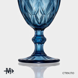 Бокалы для вина Magistro «Круиз», 250 мл, 8×15.3 см, набор 6 шт., стекло, синие
