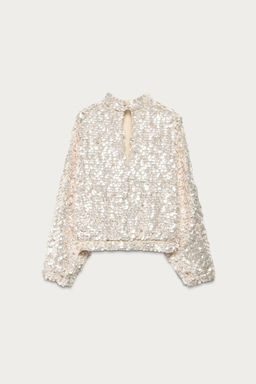 TOP LENTEJUELAS MARISA BERENSON X ZARA / Rosa claro