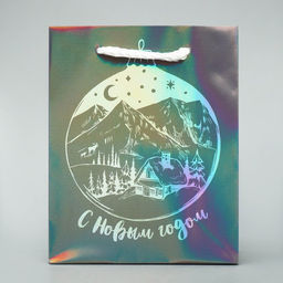 Пакет голографический Месяц, S 12 х 15 х 5.5 см - Дарите счастье фото 2