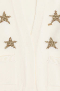 Кремовый трикотажный кардиган для девочки - U.s. polo assn фото 4