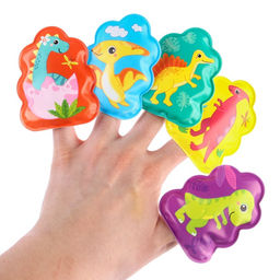 Игрушки для ванны Крошка Я «Удивительный мир динозавров» в наборе: книжка и пальчиковый театр, от 1 года