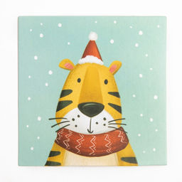 Новогодний подарочный набор Крошка Я Веселый тигруля, плед 90х90 см, носки10-12р-р  фото 5