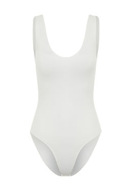 TRENDYOLMILLA Ekru Soft Touch/Yumusak Fitted V Yaka C?tc?tl? Orme Body TWOSS24BD00006  фото 7