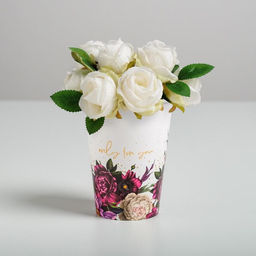 Цена за 10 шт. Стакан для цветов Only for You, белый, 350 мл