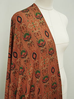 Штапель Премиум Бессараб цв.оранжевый терракот, ш.1.5м, вискоза-100%, 125гр/м.кв - Купава фото 18