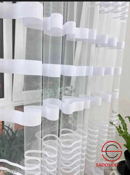 Тюль прозрачная в полоску