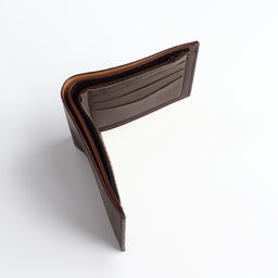 Портмоне мужское без застёжки, отдел для карт, монет, коричневое