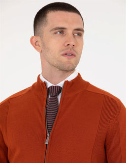 Kahverengi Slim Fit Fermuarl_ Triko H_rka - Pierre cardin фото 2