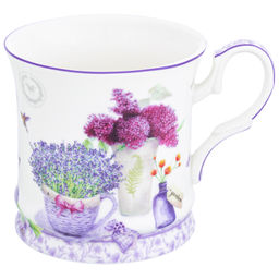 Кружка 170 мл 10,5*8*7,5 см "Лаванда" NEW BONE CHINA