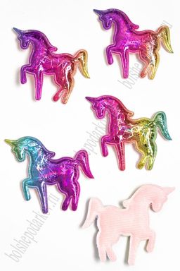 Патч голографик "Единорог" 6*6,5 см (10 шт) SF-2974, №4
