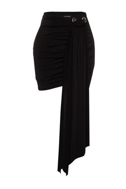 TRENDYOLMILLA X Zeynep Tosun Siyah Orme Aksesuar Detayl? Etek TCLSS24ET00000 фото 7