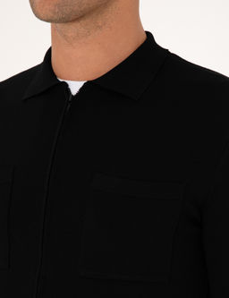 Siyah Regular Fit Fermuarl_ Triko H_rka - Cacharel фото 7