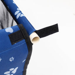 Автокресло для животных 40*30*25 см, синее с белыми лапками и косточками - Пижон фото 11