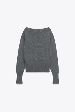 BOAT NECK KNIT SWEATER - Zara фото 8