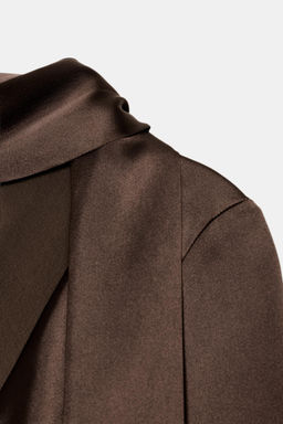 SATIN DRESS WITH FOULARD - Zara фото 7