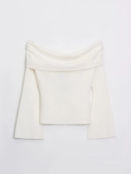 Джемпер из вискозы с цветком / Zarina  фото 2