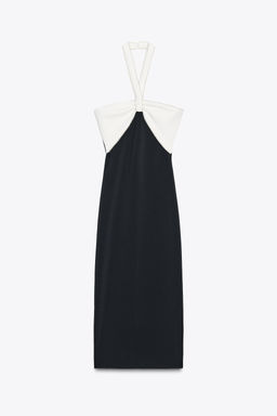 STRETCH MIDI DRESS WITH TIE - Zara фото 16