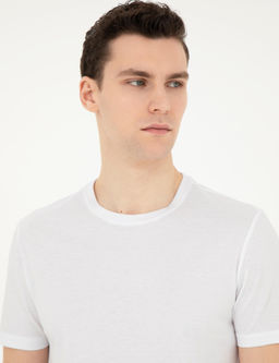 Beyaz Slim Fit Ti__rt