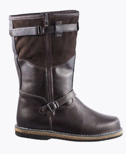 Монголки коричневые с замком, войлочная подошва, - Мирунт фото 26