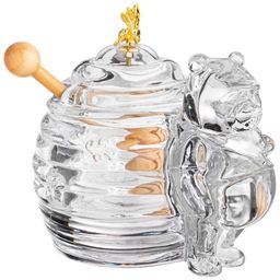 БАНКА ДЛЯ МЕДА С ПАЛОЧКОЙ МИШКА 270 МЛ. 17*12.5 СМ. ВЫСОТА=11 СМ. КОЛЛЕКЦИЯ MUZA - Lefard фото 3