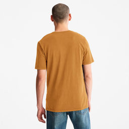 Футболка Timberland T-Shirt Dunstan River Jersey Crew Neck Slim оранжевая  фото 5