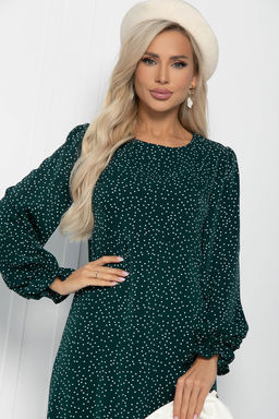 Платье Осенний разговор (темно-зеленое) П11168 - Lt collection фото 5