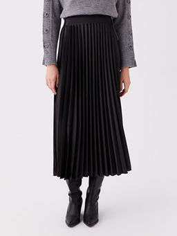 Beli Lastikli Kad?n Pileli Etek