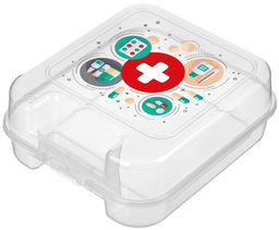 Аптечка "Туле" 260х230х100мм с декором (бесцветный) 221332201/00