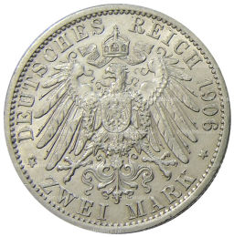 2 марки 1906 года A Германия (Пруссия)