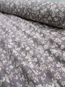 Импорт. хлопок "Летняя мелодия" цв.серый с лиловым оттенком, ш.1.5м, хлопок-100%, 100гр/м.кв