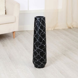 Ваза напольная «Рогнеда», h=60 см, керамика, чёрная