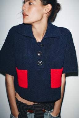 SHORT SLEEVE KNIT TOP - Zara фото 2