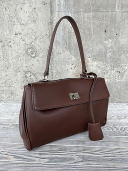 Женская кожаная сумка-портфель 8399-2 Кофе