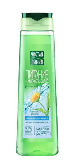 ЧИСТ.ЛИНИЯ д/волос шампунь 400мл Ромашка