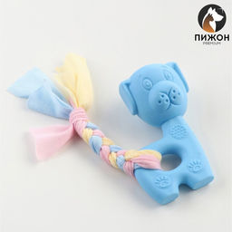 Игрушка жевательная Пижон Premium Щенок, 10 х 6 х 3,5 см, голубая