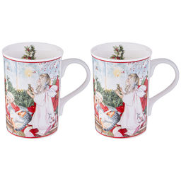 НАБОР КРУЖЕК LEFARD CHRISTMAS 2 ШТ. 320 МЛ ПУАНСЕТТИЯ (КОР=24ШТ.)