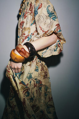 ZW COLLECTION PRINTED RAMIE DRESS - Zara фото 15