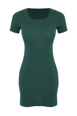 Siyah Mini Bodycone/Vucuda Oturan Orme Elbise TWOSS25EL00851 - Trendyolmilla фото 11