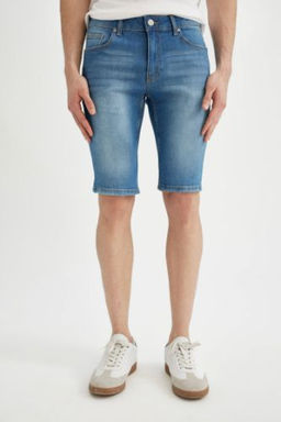 Skinny Fit Jean Bermuda Sort