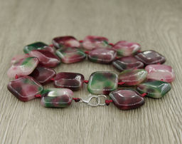 Турмалин имит плос квад 20мм бусы крт 50см