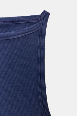 TOP HALTER RIB EFECTO LAVADO / Azul?n - Zara фото 6